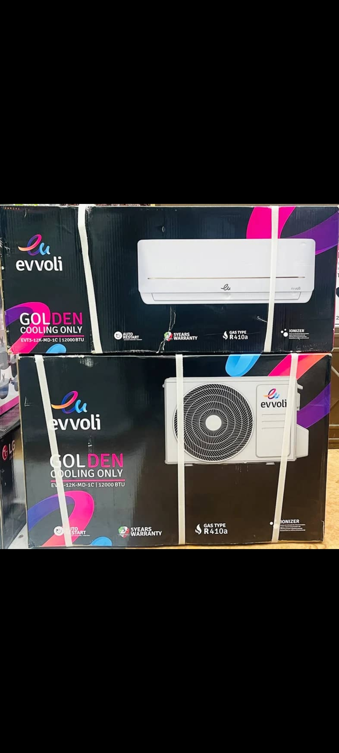 کولر گازی 12هزار ایوولی  35کیلو سرد خالی موتور بزرگ EVT3-12K-MD-2GC