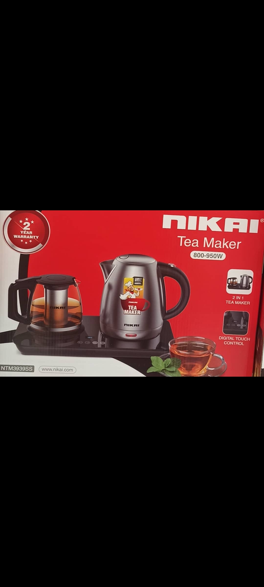 چای ساز صفحه لمسی نیکایی NTM3939SS
