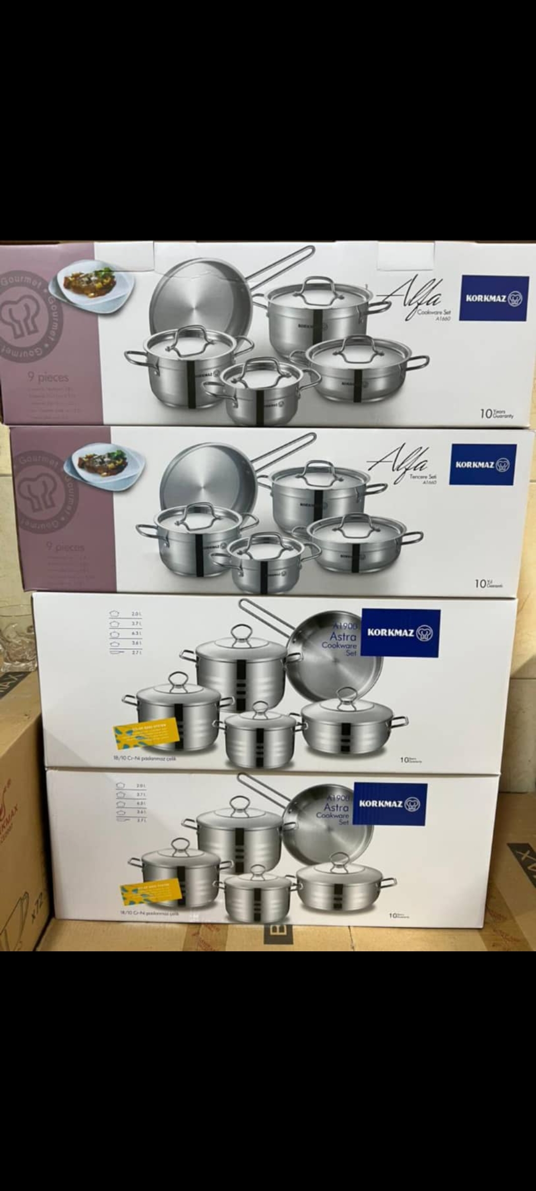 سرویس استیل قابلمه کرکماز مدل korkmarz ASTRA 1900 اصلی